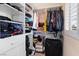 Organized walk-in closet featuring ample shelving and hanging space for optimal storage at 11219 Castellane Dr, Las Vegas, NV 89141