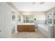 Bathroom boasts double sinks, a soaking tub, and plenty of natural light at 11618 Costa Linda Ave, Las Vegas, NV 89138