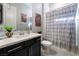 Stylish bathroom featuring modern fixtures, elegant vanity, and decorative accents creating a spa-like ambiance at 12843 New Providence St, Las Vegas, NV 89141