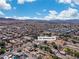 Aerial view of a neighborhood featuring a property outlined at 131 Beesley Dr with mature landscaping at 131 Beesley Dr, Las Vegas, NV 89110