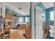 Bathroom showcases tile flooring, soaking tub, tiled shower, and vanity at 131 Beesley Dr, Las Vegas, NV 89110