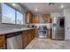 Well-equipped kitchen with stainless steel appliances and ample counter space at 214 Bella Matese Ave, Las Vegas, NV 89183