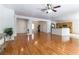 Hardwood living space offering smooth transition to the kitchen at 2357 Aztec Ruin Way, Henderson, NV 89044