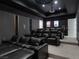 Home theater with comfortable seating, projector and movie posters at 25 Rockstream Dr, Henderson, NV 89012