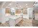 Modern kitchen with a large island, stainless steel appliances, custom cabinets, and marble countertops at 2571 Red Springs Dr, Las Vegas, NV 89135