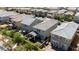 Aerial photo of residential houses with fenced backyards and small patios at 2932 Tranquil Brook Ave, Henderson, NV 89044