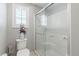 Bathroom shower with glass doors at 2932 Tranquil Brook Ave, Henderson, NV 89044