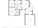 Simplified floorplan displaying the arrangement of rooms including bedrooms, living area, kitchen, and garage space at 3016 Light Wind Ct, Las Vegas, NV 89108