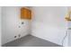 A basic laundry room with simple cabinet and hookups, ready for personalization at 3157 Faiss Dr, Las Vegas, NV 89134