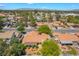 Aerial view of a home in a residential neighborhood, showcasing desert landscaping at 3221 Palmdesert Way, Las Vegas, NV 89120