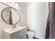 Clean, updated bathroom features a new vanity, toilet, new floors and a shower-tub combo at 4498 Via San Rafael, Las Vegas, NV 89103