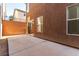 Spacious concrete patio with block wall at 519 Brinkburn Point Ave, Las Vegas, NV 89178