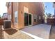 Outdoor patio area featuring concrete surface and stucco walls perfect for entertaining and enjoying the backyard at 519 Brinkburn Point Ave, Las Vegas, NV 89178