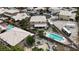 An aerial view shows the property and multiple pools in this Las Vegas neighborhood at 6116 Camas Canyon Ave, Las Vegas, NV 89130