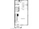 Floorplan featuring kitchen, great room and covered balcony at 9242 Soho Sky Ct, Las Vegas, NV 89148