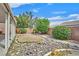 Backyard featuring desert landscaping at 10409 Snowdon Flat Ct, Las Vegas, NV 89129