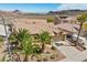 Aerial view of a single-Gathering home with desert landscaping and a tile roof at 1043 Armillaria St, Henderson, NV 89011