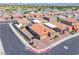 High-angle aerial view of the home displaying the street, location, and desert landscaping at 1319 Yosemite St, Boulder City, NV 89005