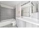 Well-lit bathroom with modern vanity and shower-tub combo at 1400 Jamielinn Ln # 104, Las Vegas, NV 89110