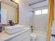 Bathroom featuring stylish tiling, modern fixtures, and a shower at 1508 Silver Knoll Ave, Las Vegas, NV 89123