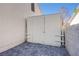 Storage shed on a brick paver pad behind house at 1508 Silver Knoll Ave, Las Vegas, NV 89123