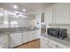 Bright kitchen features granite countertops, stainless steel sink, and white cabinetry at 3660 Renovah St # 202, Las Vegas, NV 89129