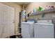 Laundry room featuring a washer, dryer and water heater at 4428 Ash Ave, Las Vegas, NV 89110