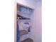 Organized linen closet featuring wire shelving and plentiful storage for linens and pillows at 6631 Frosted Harvest Ave, Las Vegas, NV 89108