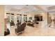 Spacious living room with comfortable seating, a fireplace, and access to the backyard at 1234 Campbell Dr, Las Vegas, NV 89102