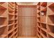 Wine cellar with wood shelving at 1234 Campbell Dr, Las Vegas, NV 89102