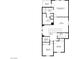 Second floor layout with bedrooms, bathrooms, laundry, hall, walk in closet, and balcony dimensions at 12524 Skylight View St, Las Vegas, NV 89138