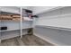 Walk-in closet with white shelving and ample storage space for organizing clothes and accessories at 1900 Cameron St, Las Vegas, NV 89102
