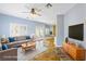 Comfortable living room with stylish furniture and plenty of natural light at 224 Devotion Ct, Henderson, NV 89052
