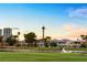 Scenic golf course with palm trees and lush green grass at 2838 Geary Pl # 4002, Las Vegas, NV 89109