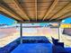 This backyard features a covered patio and block wall providing privacy at 4016 Calle Paula, Las Vegas, NV 89103