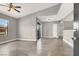 Open-concept living room featuring vaulted ceilings and sliding glass doors for ample natural light at 45 Maleena Mesa St # 1424, Henderson, NV 89074