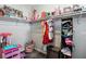 Walk-in closet provides ample shelving and hanging space for storage and organization at 4630 Adonis Blue St, North Las Vegas, NV 89031