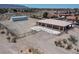 Birds eye view featuring a large lot, single story home with a basketball court and large outbuilding structure at 5315 N Fort Apache Rd, Las Vegas, NV 89149