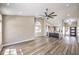 Open living space featuring high ceilings with a view of the modern kitchen at 5436 Red Sun Dr, Las Vegas, NV 89149