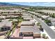 An aerial view showcasing a desert community with well-maintained landscaping at 5500 E Volterra Dr, Pahrump, NV 89061