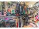 Walk-in closet features wire shelving and lots of space for storage and organization at 6046 Bassio Ave, Las Vegas, NV 89141