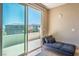Comfortable balcony features a chaise lounge and views of the neighborhood homes at 6433 Farness St, Las Vegas, NV 89135