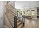 Bright, open living room with hardwood floors and a neutral color palette at 6433 Farness St, Las Vegas, NV 89135