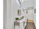 Bright entryway showcasing a staircase, modern flooring, and stylish decorations at 7361 Ringquist St, Las Vegas, NV 89148