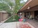 Enclosed backyard with patio, turf and shade at , North Las Vegas, NV 89031