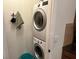 Efficient laundry area with stacked washer and dryer for space saving and convenience at 1091 Casa Palermo Cir, Henderson, NV 89011
