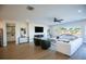 Living room area features hardwood floors, recessed lighting, modern decor, and ample space at 2099 Mountain City St, Henderson, NV 89052