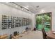 Unique wine cellar with glass doors and custom racking for wine storage at 2240 Boutique Ave, Henderson, NV 89044