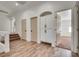 Upstairs hallway with hardwood floors and access to a bedroom at 3924 Diamond Ridge St, Las Vegas, NV 89129
