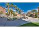 Luxurious backyard pool featuring stone accents, lush landscaping, and plenty of room for entertaining at 3924 Diamond Ridge St, Las Vegas, NV 89129